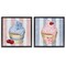 Stupell Industries Pink & Blue Cupcakes 2pc Floating Frame Set, design by Lori Mosley